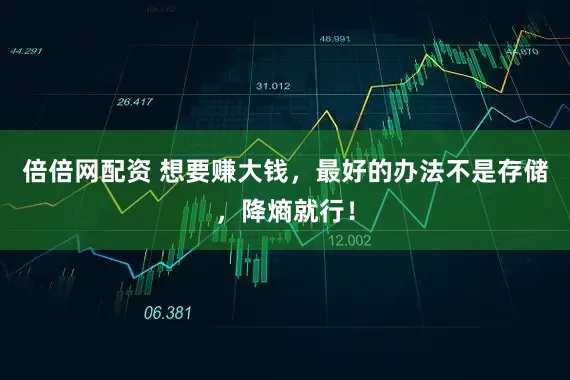 倍倍网配资 想要赚大钱，最好的办法不是存储，降熵就行！